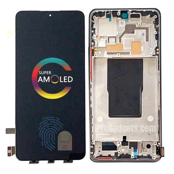 Pantalla Táctil OLED de Repuesto Con Marco para Xiaomi Redmi K50 Ultra 5G 22081212C Negro 