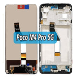 Ersatz-LCD-Display, Touchscreen mit Rahmen für Xiaomi Poco M4 Pro 5G 21091116AG MZB0BGVIN