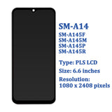 Replacement Display for Samsung Galaxy A14 4G SM-A145M A145F A145P A145R LCD Touch Screen With Frame Assembly
