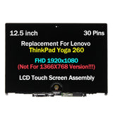 Replacement Full Display for Lenovo ThinkPad Yoga 260 01AX906 01HY615 LCD Touch Screen Assembly FHD 1920X1080
