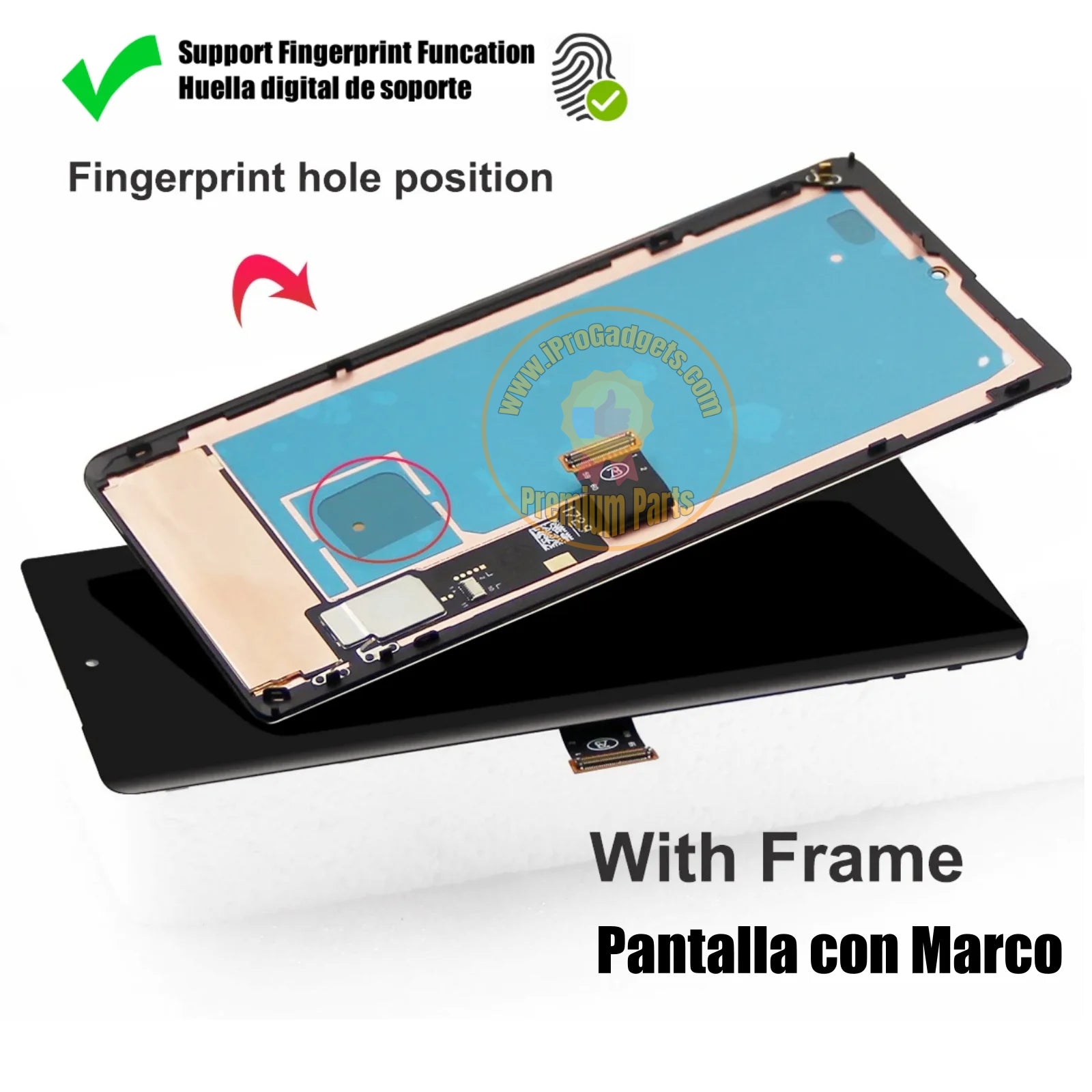 Replacement Display for Google Pixel 7 Pro 5G GP4BC GE2AE GFE4J