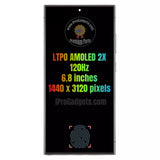 Replacement New Display for Samsung S24 Ultra 5G SM-S928B SM-S928B/DS SM-S928U AMOLED Touch Screen With Frame Assembly