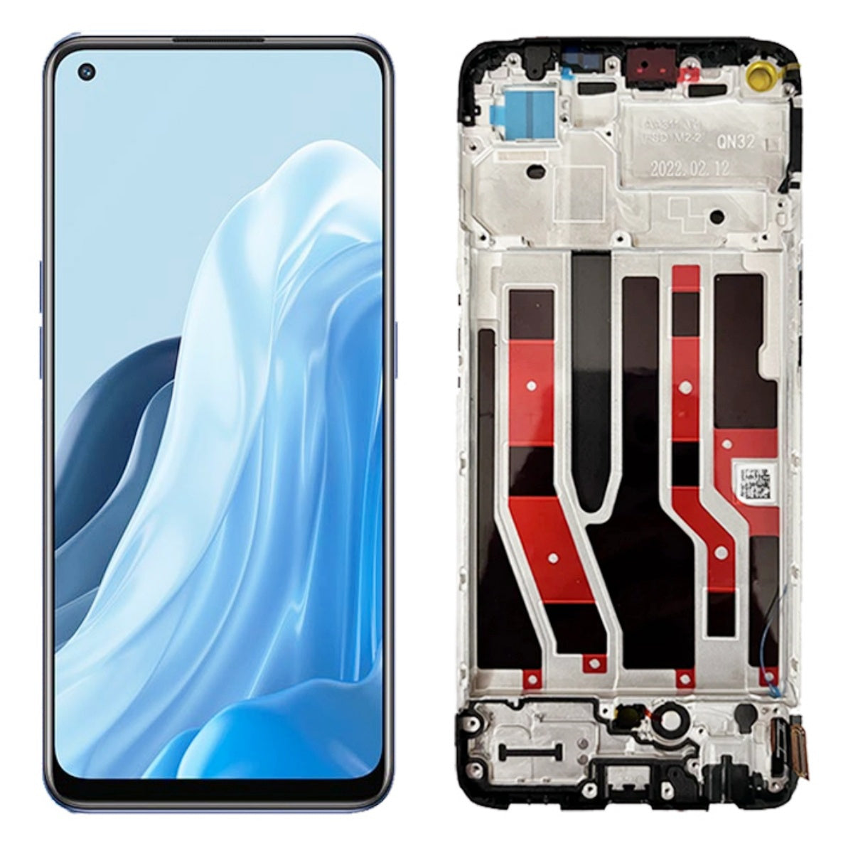 Replacement AMOLED Display Touch Screen With Frame For OPPO Reno 7 4G ...