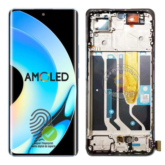 Replacement New Display for Realme 10 Pro+ RMX3686 RMX3687 120Hz AMOLED Touch Screen With Frame Assembly