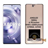 Replacement AMOLED Display for Vivo X80 Pro iQOO 8 Pro V2185A V2145 V2141A I2017 120Hz Touch Screen Assembly OEM