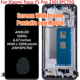 Replacement New Display for Xiaomi Poco F5 Pro 5G 23013PC75G AMOLED Touch Screen With Frame Assembly