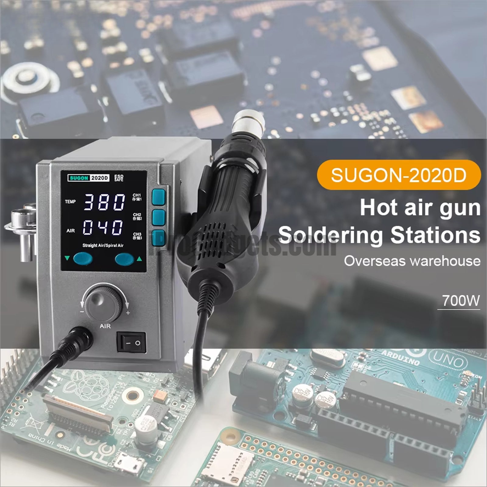Hugon 2020d SUGON 2020D 700W Hot Air Gun Soldering Station 110/220V Lead Free Rewo ...