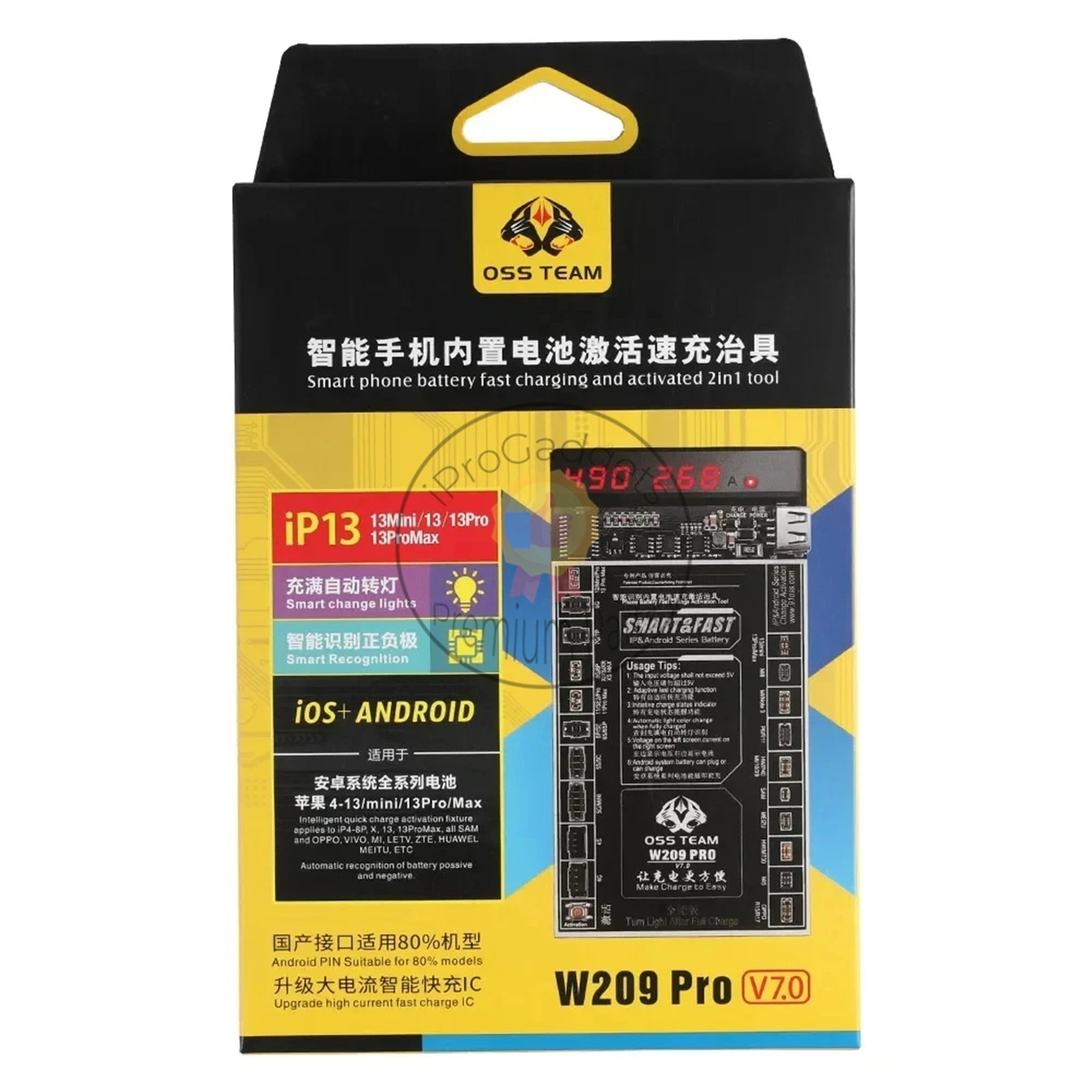 Scheda Attivazione Batteria W209 Pro V9 Per IPhone E Android – Tester Con Display E Cavi USB - 2