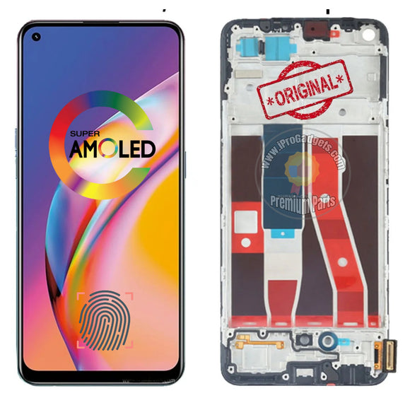 Pantalla táctil AMOLED de repuesto con marco para OPPO Reno5 Lite 4G CPH2205 