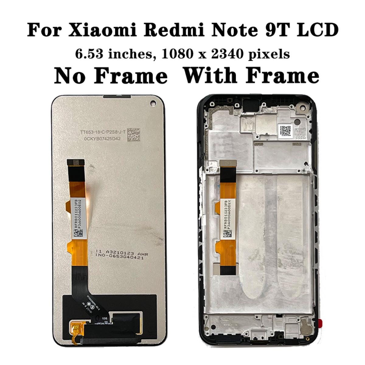 Replacement LCD Touch Screen With Frame For Xiaomi Redmi Note 9T
