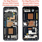 Replacement AMOLED Display Touch Screen With Frame For Asus ROG Phone 6 / 6 Pro AI2201_C AI2201_D