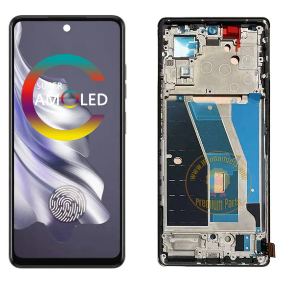 Replacement AMOLED Display Touch Screen With Frame Assembly for Tecno Spark 20 Pro+ Plus KJ7