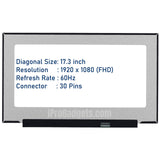 Replacement New Display 17.3 inch N173HCE-E3B Rev B1 LCD LED Screen Panel 60hz