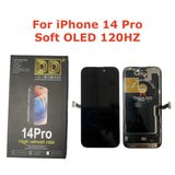 Replacement Soft OLED LCD Screen Display Assembly for iPhone 14 Plus Pro Max 120HZ Support IC Removable 3D Touch Parts DD