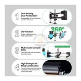 RELIFE MS2 Pro Microscope Stand Dual Rod 360 Rotation All Metal