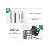 RELIFE RL-T245 4PCS Precision Soldering Tips Set (K / I / IS / SK)