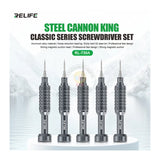 RELIFE RL-730A Magnetic Screwdriver Set 5 pcs Steel Cannon King Series