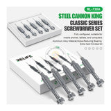RELIFE RL-730A Magnetic Screwdriver Set 5 pcs Steel Cannon King Series