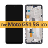 Replacement For Motorola Moto G51 5G XT2171 XT2171-1 XT2171-2 LCD Display Touch Screen Assembly With Frame