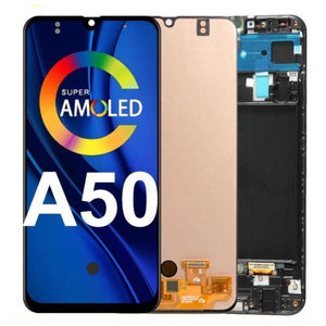 Replacement AMOLED LCD Display Touch Screen With Frame for Samsung Galaxy A50 A505G A505F A505FN/DS A505F/DS