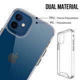Funda transparente para teléfono iPhone 13 Pro Max Mini Space, carcasa transparente, parachoques, fundas acrílicas de alta dureza