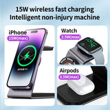3 in 1 Magnetic Wireless Charger Stand For iPhone iWatch AirPods