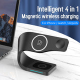 3 in 1 Qi Wireless Charger Stand for iPhone for Apple Watch Airpods Fast Charging Dock