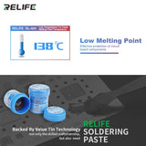 RELIFE RL-404 Solder Flux Lead-free Low Temperature 138 Tin Paste 