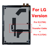 Replacement For Microsoft Surface Pro 4 1724 Pro 5 Pro5 1796 LCD Touch Screen Assembly LG Version With Transfer Cable