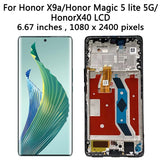 Replacement AMOLED Display Touch Screen for Honor X9A RMO-NX1 X40 RMO-AN00 Magic 5 Lite RMO-NX3