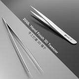 2UUL TW01 Hand Finish 3D Straight Head Tweezer Anti-static Forceps Precision Mobile Phone Mainboard Motherboard Repair Tweezers