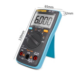 ZT101 Digitalmultimeter Amperemeter Voltmeter DC AC Spannung Strom 6000 Zählt mit Hintergrundbeleuchtung Tester