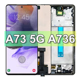 Ersatz für Samsung Galaxy A73 5G A736 A736B SM-A736 SM-A736B/DS AMOLED LCD-Bildschirm mit Rahmen