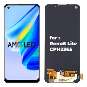 Replacement for Oppo Reno6 Lite CPH2365 AMOLED LCD Display Touch Screen Assembly Black