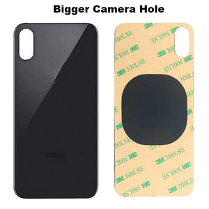 Replacement For iPhone X / XS / XS MAX Back Cover Glass with Bigger Camera Hole