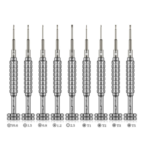 AMAOE 2D Precision Screwdriver For iPhone Android Mobile Phone Disassemble Openning Tools Kit 9PCS/Set