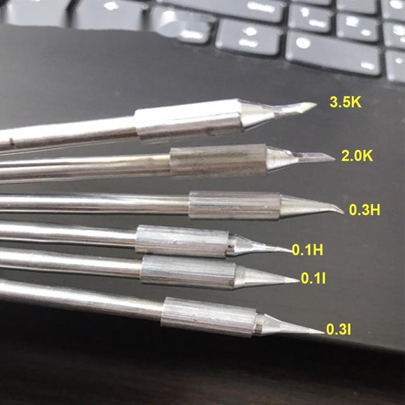 T12-11 Lead Free Soldering Iron Tips for T12-11 Soldering Station Iron Replacement 0.1H 0.1I 0.3H 0.3I 2.0K 3.5K 3.0C