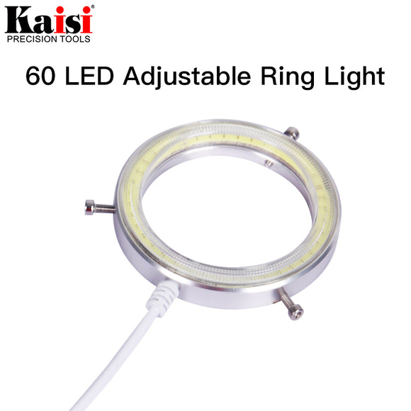 Kaisi Ultrathin 60 LED Adjustable Ring Light illuminator Lamp For STEREO ZOOM Microscope USB Plug K-D060