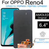 Replacement for OPPO Reno4 CPH2113 Reno 4 PDPM00 CPH2091 PDPT00 LCD Display Touch Screen Digitizer Assembly Original AMOLED