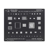 Mega-Idea Black Steel BGA Reballing Stencil for iPhone 13 12 11 Pro MAX XS XR X 8 7 6 6S Plus CPU Chip Soldering Net