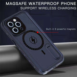 For iPhone 12 13 Pro Mini Max RedPepper Shockproof Waterproof Mag safe Case with Holder Rugged Cover Wireless Charger Phone Case