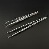 Tweezers Electronics Anti-static Curved Straight Tip Precision Stainless Forceps Mobile Phone Repair DIY Hand Tools Sets