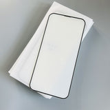 für iPhone Hochklarer staubdichter Displayschutz 3D Vollgehärtetes Glas mit Ohrhörer-Anti-Staubnetz
