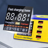 MECHANIC iCharge 8 Pro Fast Charge Dock USB Support QC 3.0 Wireless Charger with LCD Display for iPhone and Android Phone