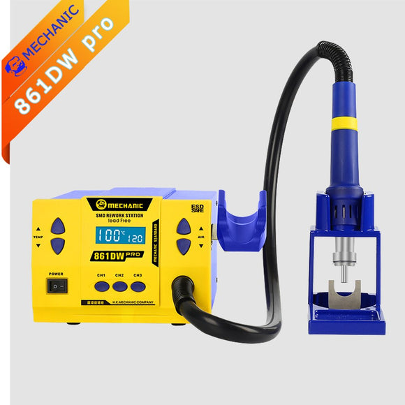 Estación de retrabajo de aire caliente mecánico 861DW Pro 1000W, pistola de calor, soldadura Digital BGA para placa base de teléfono móvil, reparación de soldadura PCB