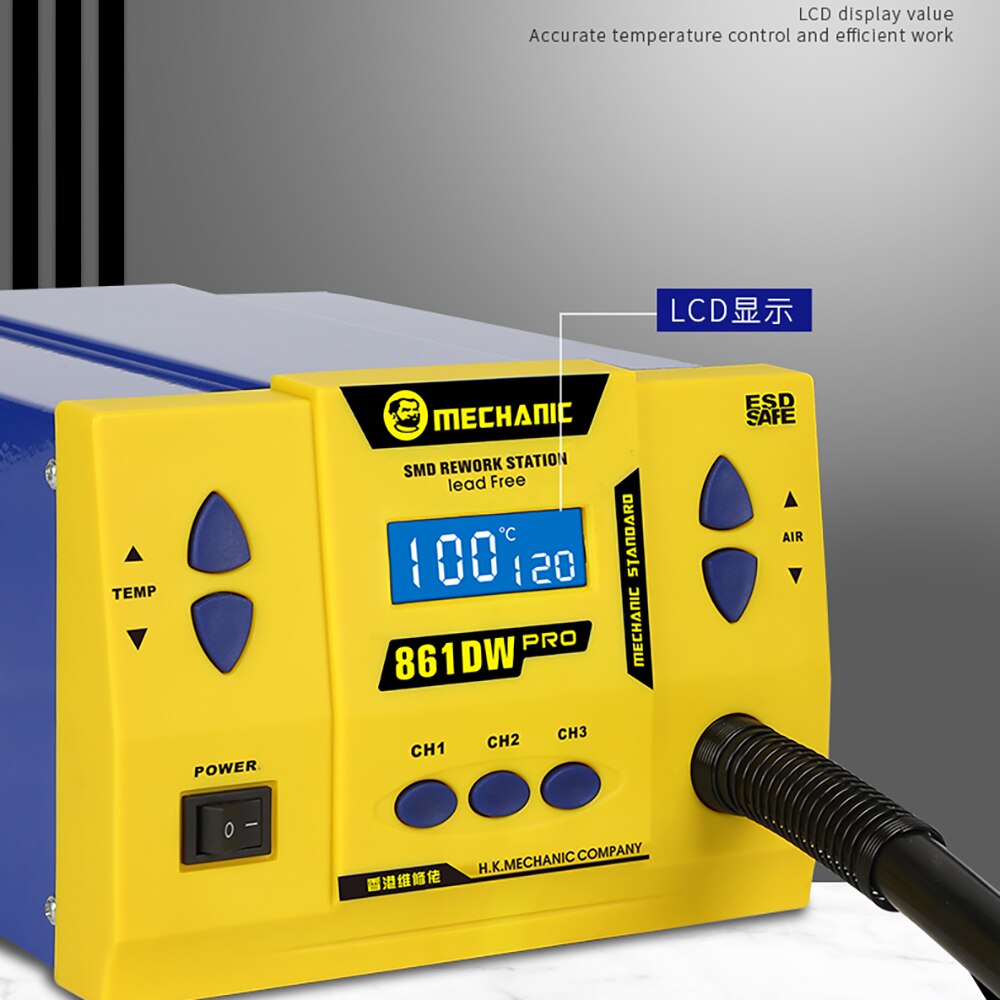 Station De Désoudage à Air Chaud 1000W 861DW - Pistolet à Souder Numérique - Neuf