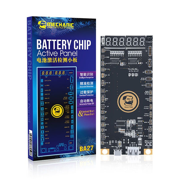 Mechanic BA27 Battery Activation Detection Board for iPhone 5 6 7 8 X XS XR 11 12 13 Pro Max Android Series Battery Activating