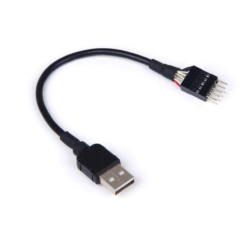 9 pin Male to External USB A Male PC Mainboard Internal Data Extension ...