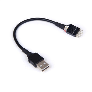 20cm 9 Pin Male to External USB A Male PC Mainboard Internal Data Extension Cable