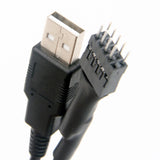 20cm 9 Pin Male to External USB A Male PC Mainboard Internal Data Extension Cable